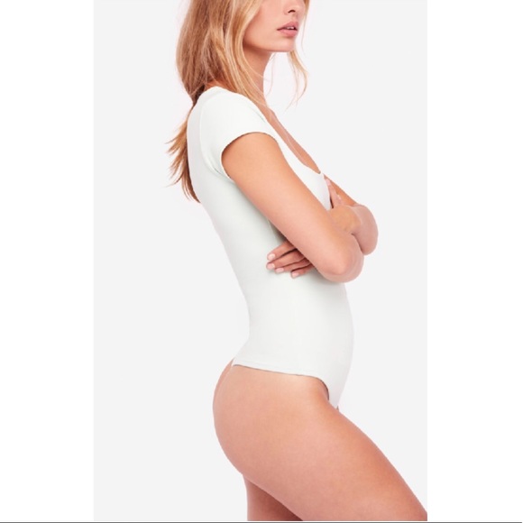 Free People Fair and Square Neck Duo Bodysuit thong Moss color. Size XS  (NWT) - Picture 3 of 14